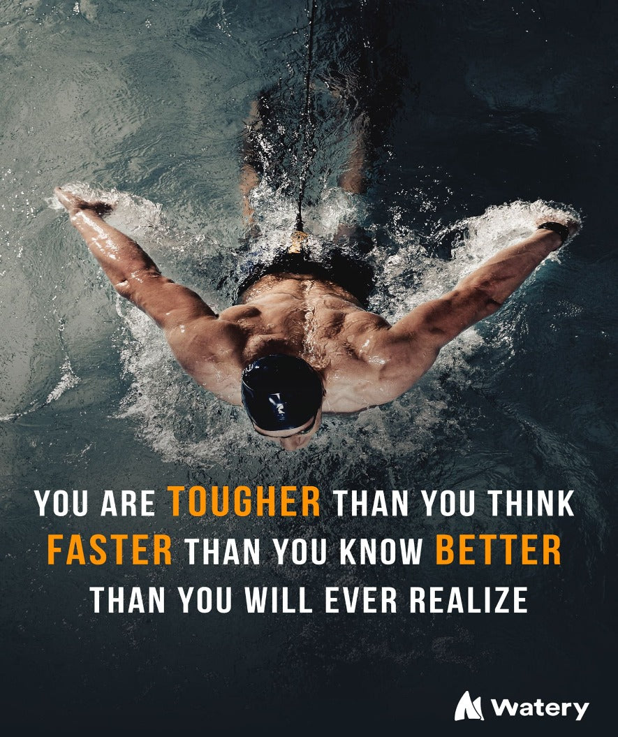 Watery swim poster - You are tougher, faster and better!