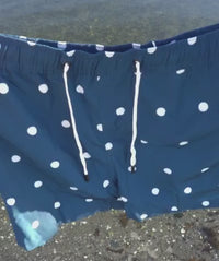 Watery swim shorts for men - Clifford Eco - Dark blue/white