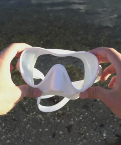 Watery diving mask for adults (from 12 years) - Cliff - White