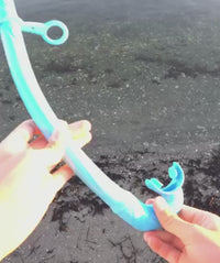 Watery snorkel for kids (4-12) - Cliff - Light blue