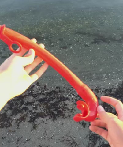 Watery snorkel for kids (4-12) - Cliff - Red