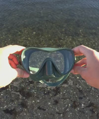 Watery diving mask for adults (from 12 years) - Cliff - Dark green