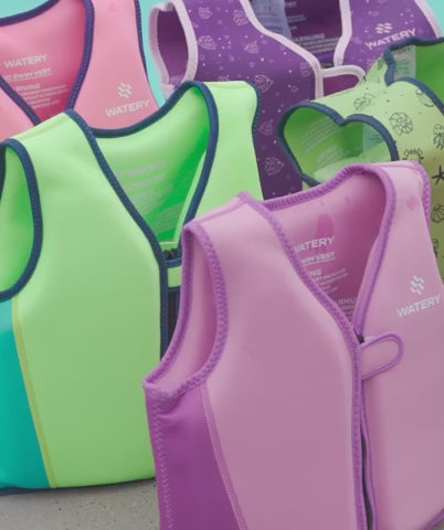 Watery swim vest for kids (2-8) - Basic - Purple