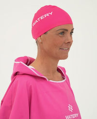 Watery bathing poncho for adults - Microfiber - Pink