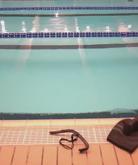 Watery training swimming goggles - Raven Mirror - Light blue/gold