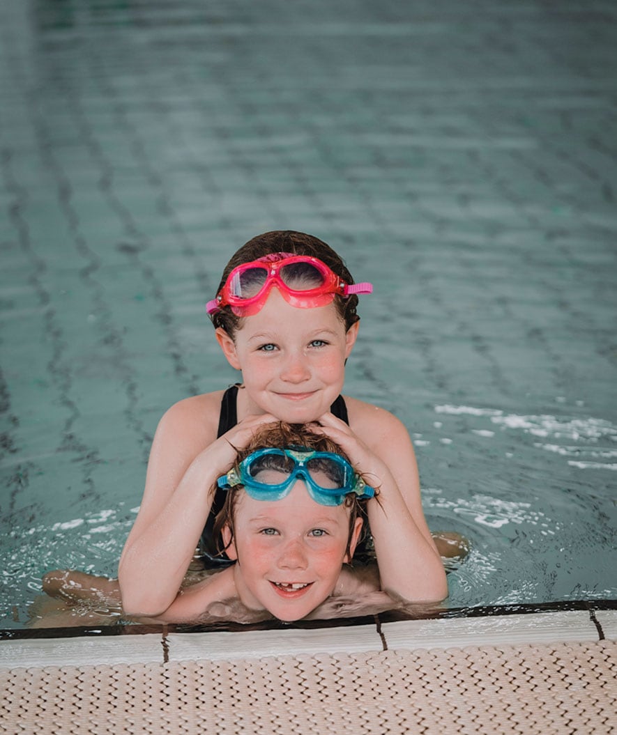 Watery swim goggles for kids - Mantis 2.0 - Atlantic Blue/clear