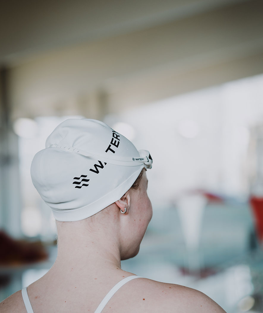Watery swim cap (from 12 years) - Signature - Black