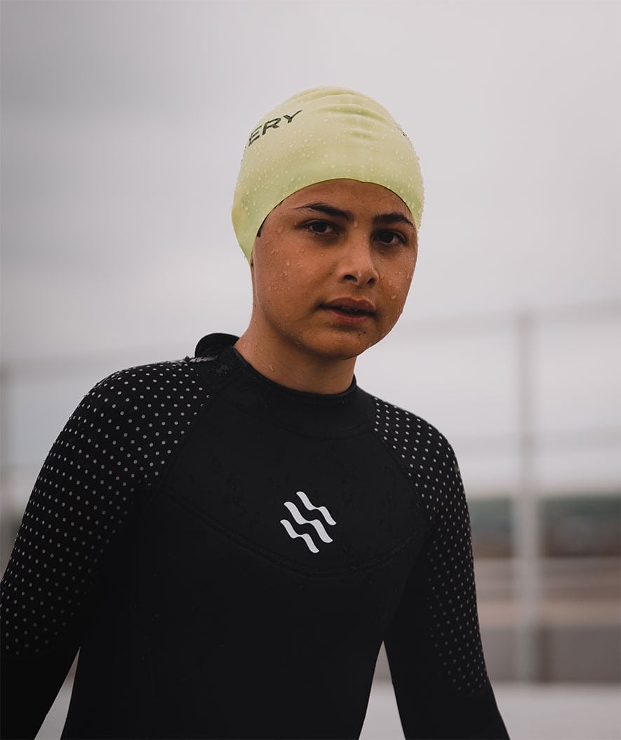 Watery swimming cap (from 10 years) - Signature - Dark blue