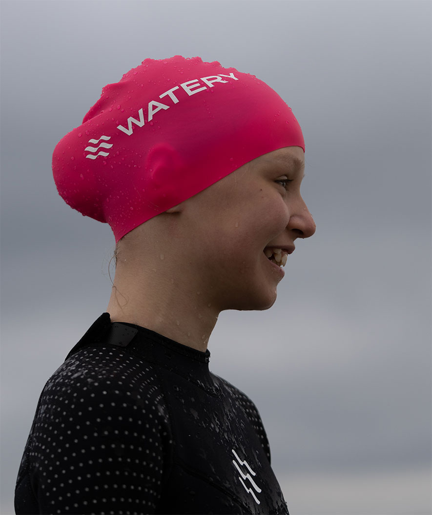 Watery swim cap (from 12 years) - Signature - Red