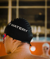 Watery swim cap (from 12 years) - Signature - Black