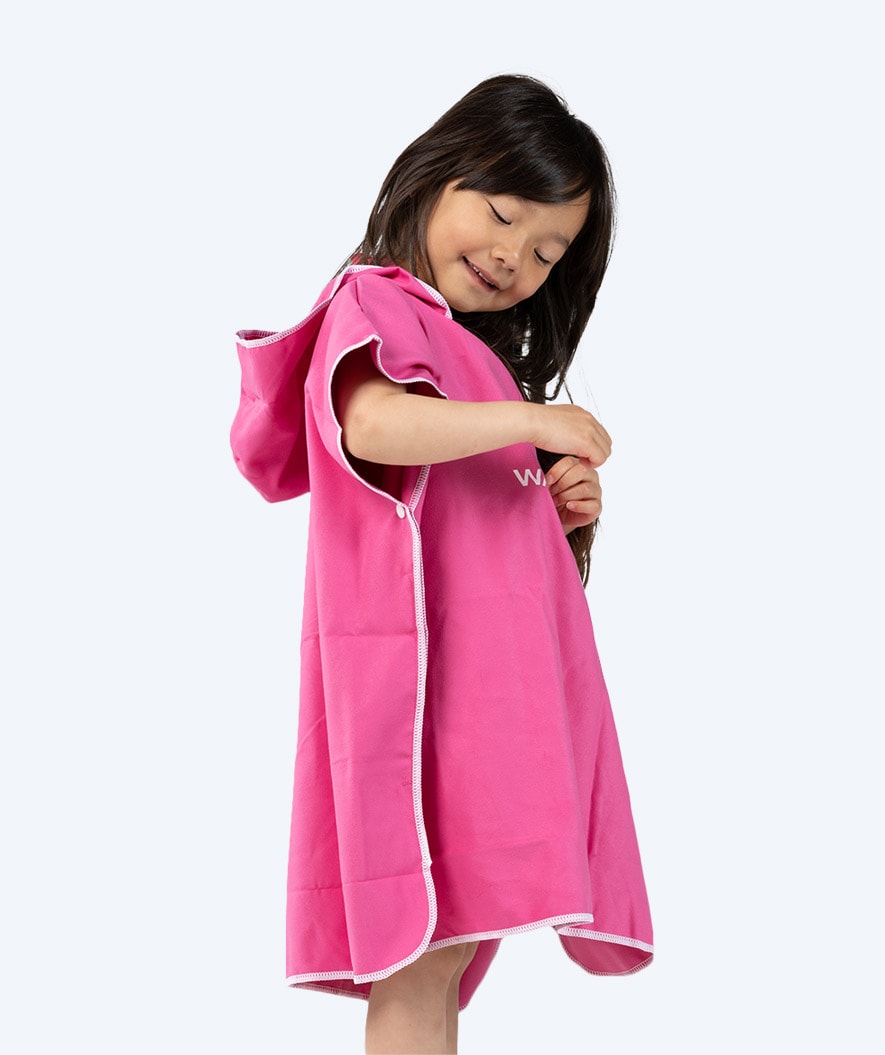 Watery bathing poncho for kids (1-6) - Microfiber - Pink