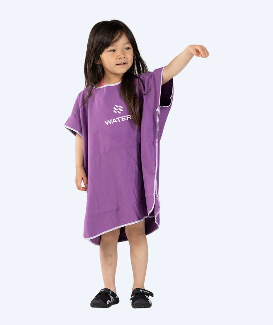 Watery bathing poncho for kids (1-6) - Microfiber - Purple