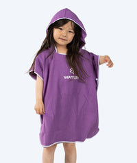 Watery bathing poncho for kids (1-6) - Microfiber - Purple