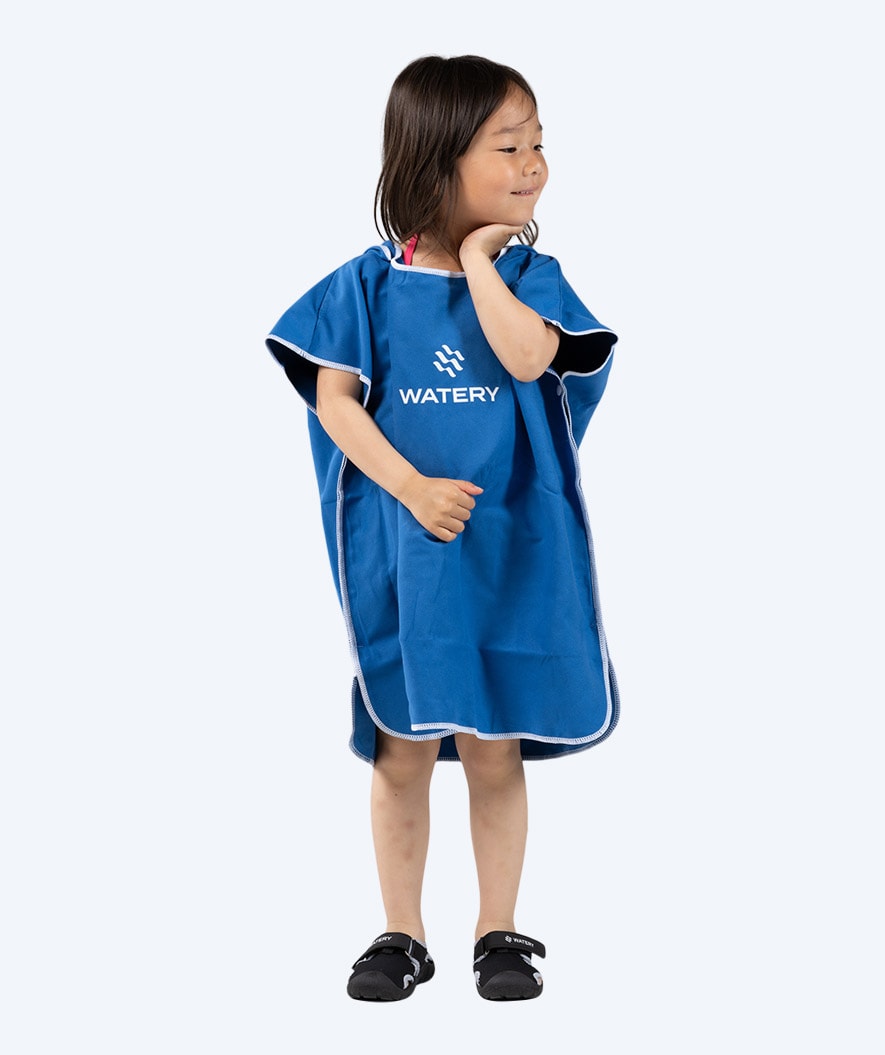 Watery bathing poncho for kids (1-6) - Microfiber - Royal Blue