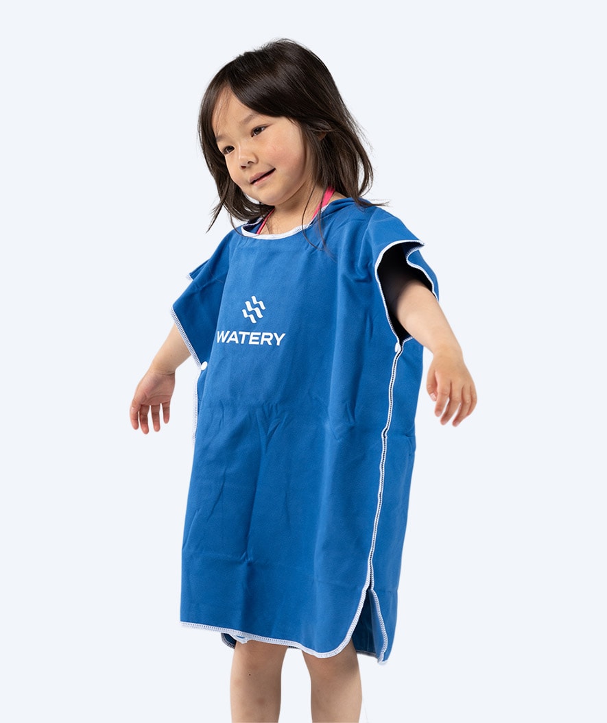 Watery bathing poncho for kids (1-6) - Microfiber - Royal Blue