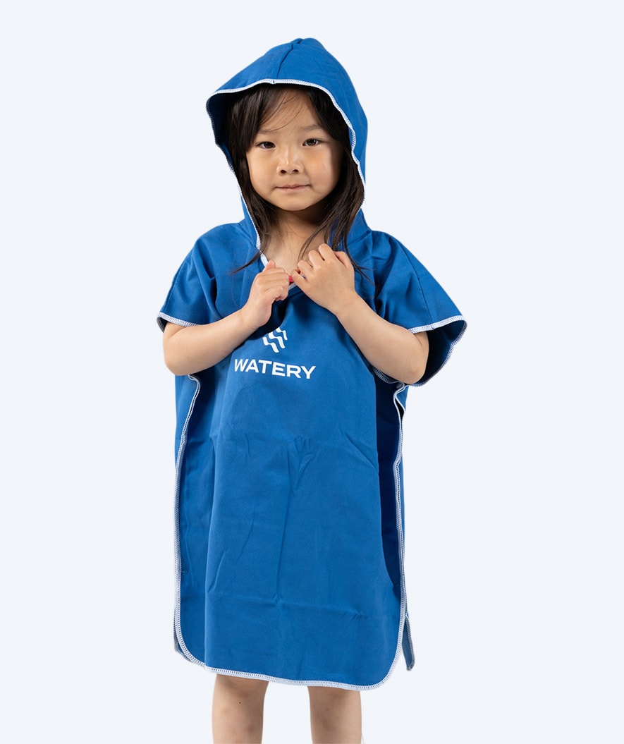 Watery bathing poncho for kids (1-6) - Microfiber - Royal Blue