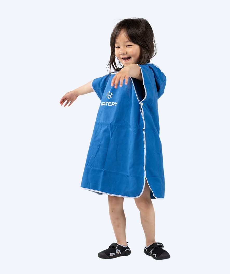 Watery bathing poncho for kids (1-6) - Microfiber - Royal Blue