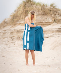 Watery microfiber towel - Eco Nebraska - Blue