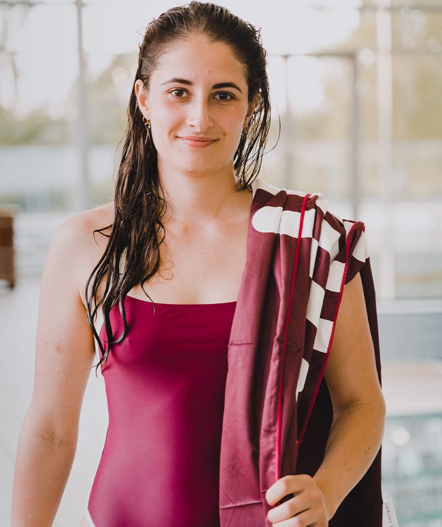 Watery microfiber towel (160 x 80 cm) - Eco Nebraska - Dust red