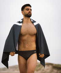 Watery microfiber towel - Eco Nebraska - Black