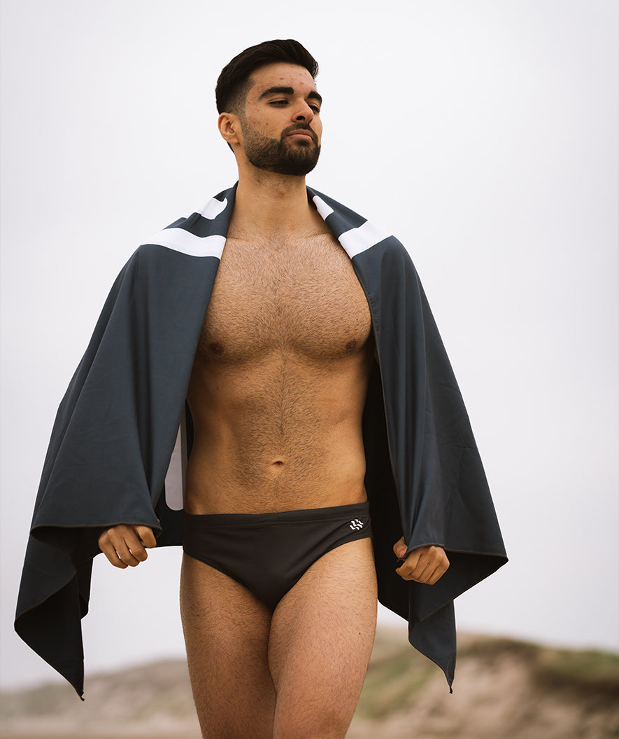 Watery microfiber towel - Eco Nebraska - Black