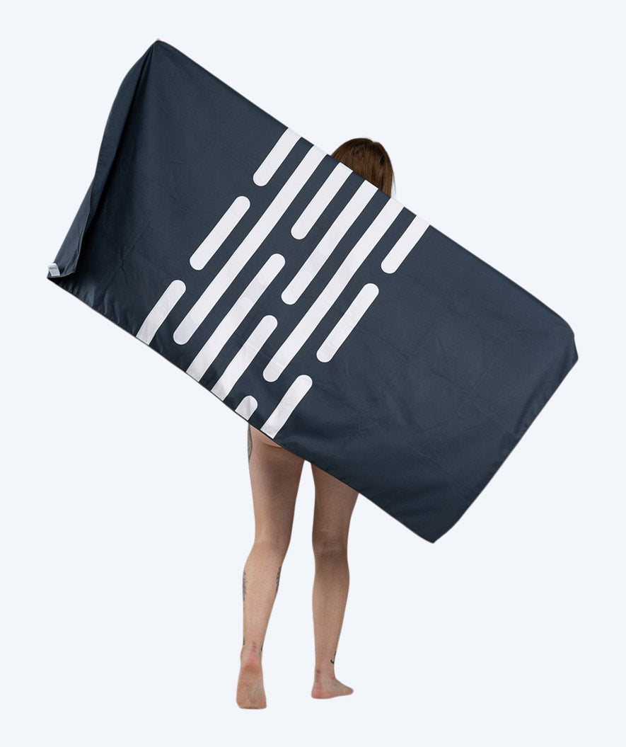 Watery microfiber towel (160 x 80 cm) - Eco Nebraska - Dark blue