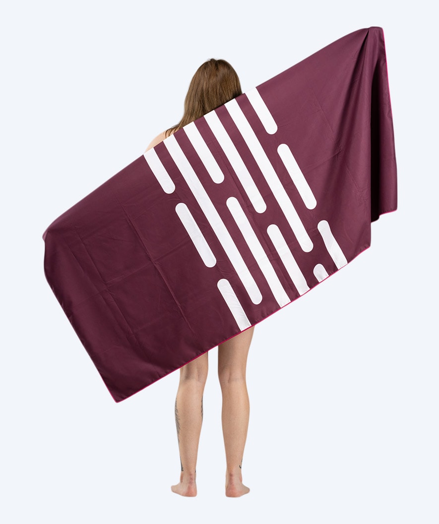 Watery microfiber towel (160 x 80 cm) - Eco Nebraska - Dust red