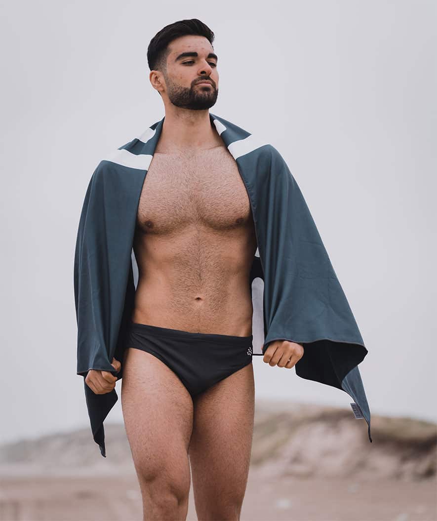 Watery triangular swim trunks for men - Budgie Eco - Grey