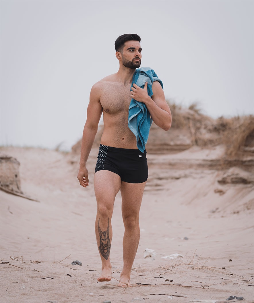 Watery trunks for men - Flaming Vegas Eco - Blue Sporty