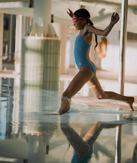 Watery swimsuit for girls - Freestyler Solid - Electric Blue