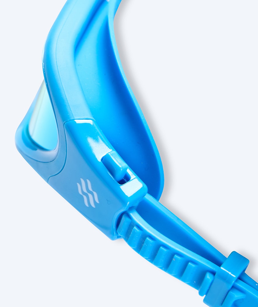 Watery training swimming goggles - Raven Mirror - Light blue/gold