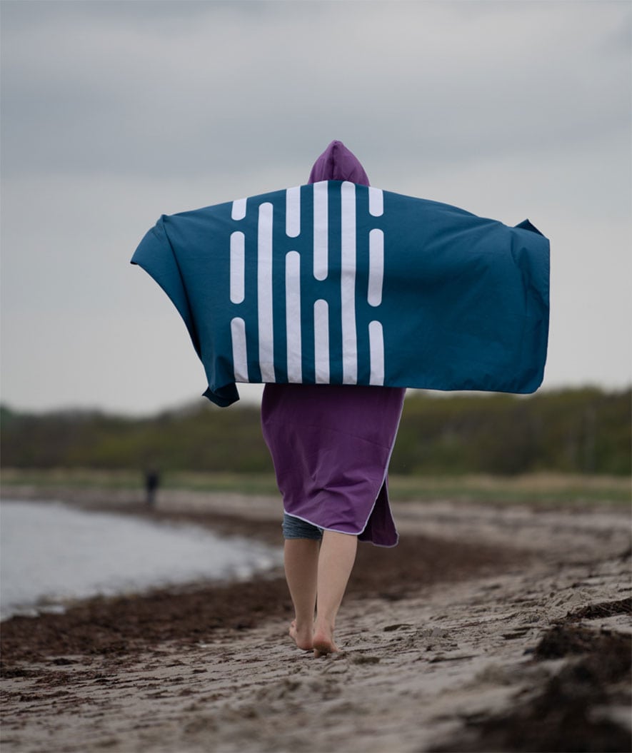 Watery microfiber towel - Eco Nebraska - Dust red