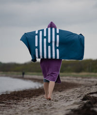 Watery microfiber towel (160 x 80 cm) - Eco Nebraska - Blue